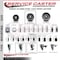 Service Caster 4'' Semi Steel Swivel 1-3/8'' Expanding Stem Caster with Brake SCC-EX20S415-SSR-TLB-138 - alternate 3
